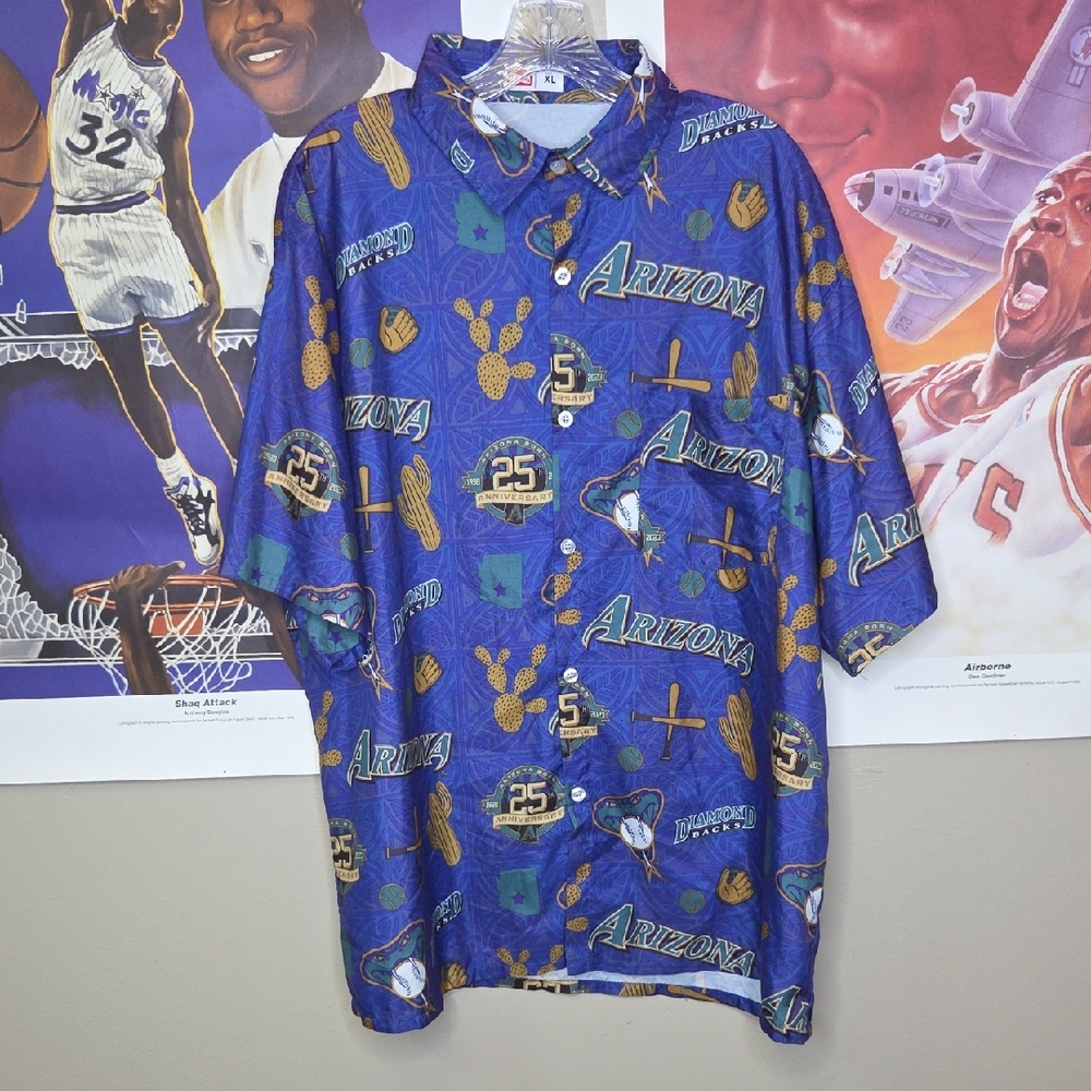 Vintage Diamond Backs Budweiser Blue Graphic Men's Shirt